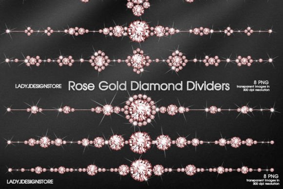 Download Rose Gold Diamond Dividers - Diamond Collection