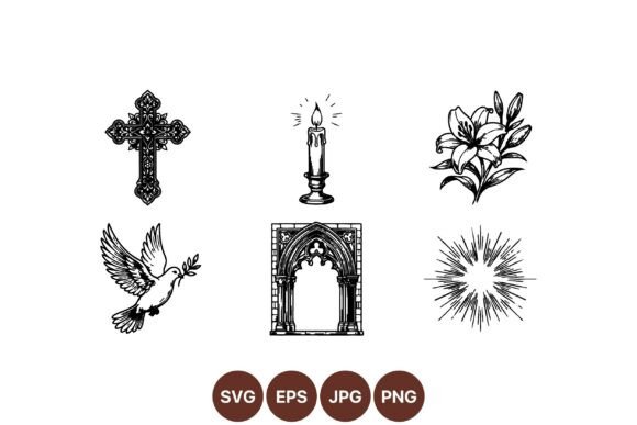 Download Vintage Religious Clipart Set - Religious clipart Collection