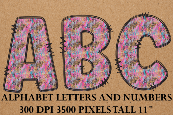 Download Grunge Cheetah Scribble Alphabet Letters - Premium Bundle