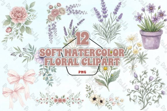 Download Soft Watercolor Floral Clipart PNG - Soft watercolor Collection