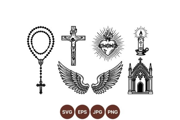 Download Vintage Religious Clipart Set - Religious clipart Collection