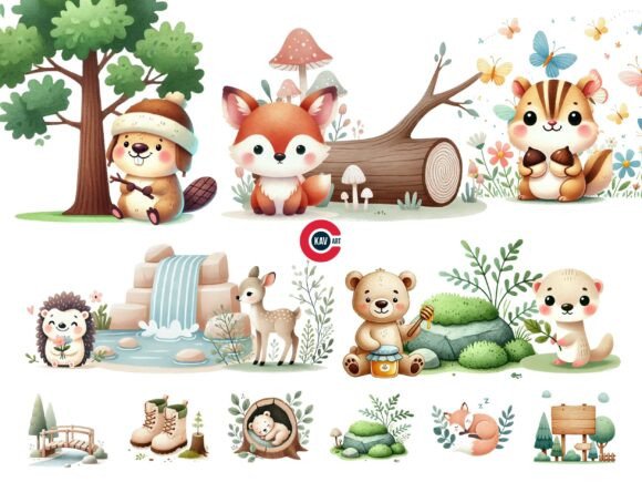 Download Woodland or Forest Animals PNG Cliparts - Premium Resources