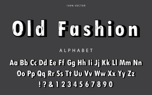 Download Alphabet with Grunge Vintage Style - Premium Bundle