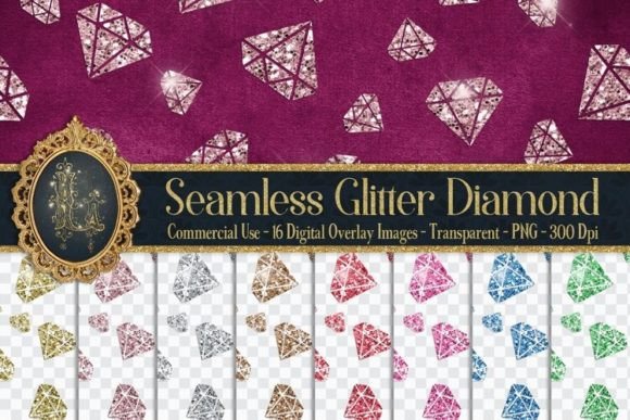 Download Seamless Glitter Diamond Overlay PNG - Diamond Collection