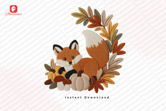 Download Faux Yarn Cute Cozy Autumn Fall Fox PNG - Premium Resources
