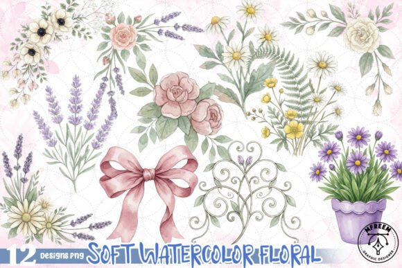 Download Soft Watercolor Floral PNG - Soft watercolor Collection